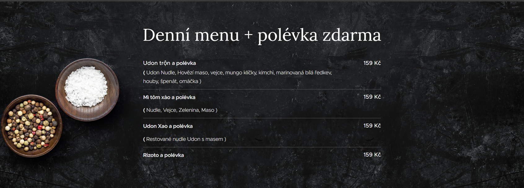 menu zdarma